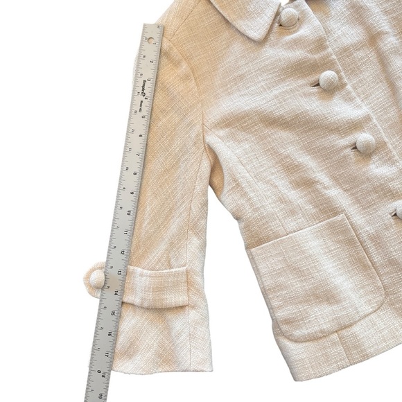 J. Crew Ruffle Sleeve Cotton Waverly Jacket Size 4 - Picture 8 of 12